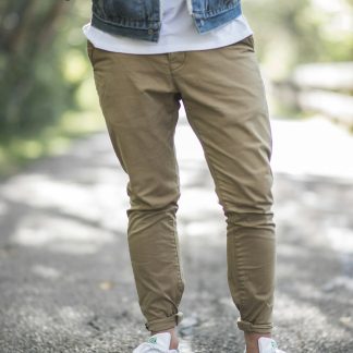 Queenacarey Men's Straight Fit Chino Pants — Cotton Twill